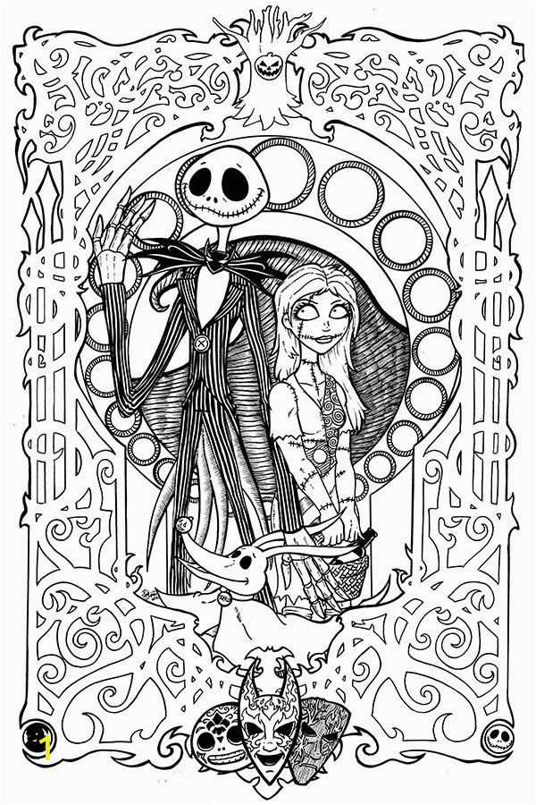 Nightmare before Christmas Adult Coloring Pages Free Printables Nightmare before Christmas Coloring Pages