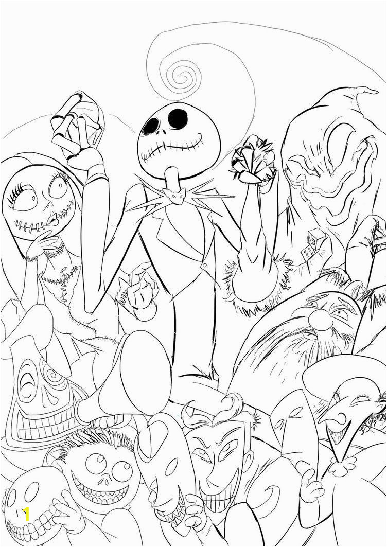 the nightmare before christmas coloring pages