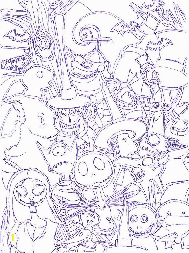 Nightmare before Christmas Characters Coloring Pages the Nightmare before Christmas by Radiant Sunset