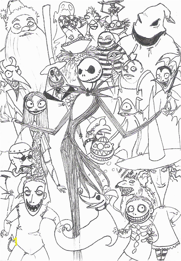 Nightmare before Christmas Characters Coloring Pages the Nightmare before Christmas Coloring Page