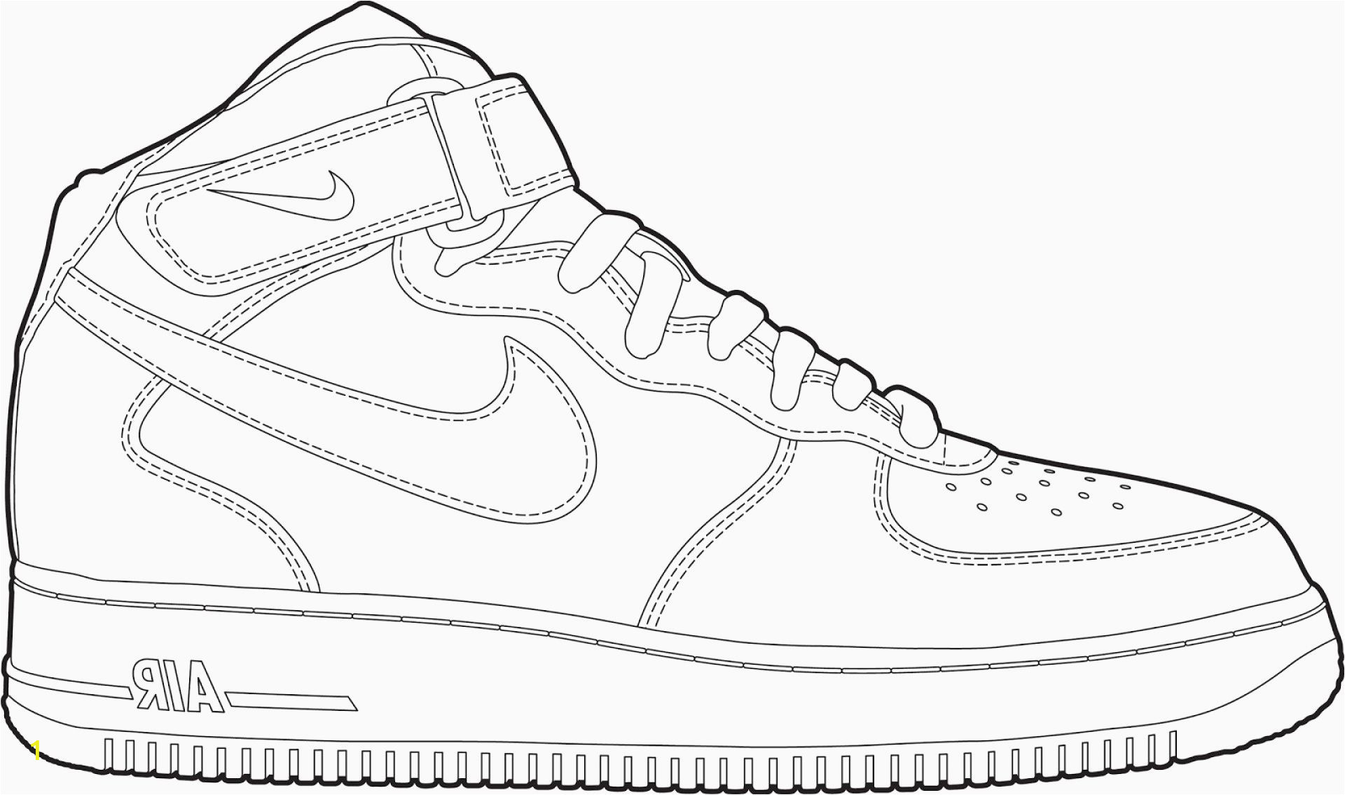 Nike Air force 1 Coloring Page Air force 1 Nike Shoes Coloring Pages