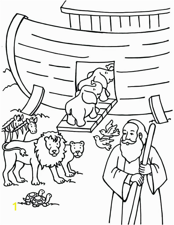 noah and the flood coloring pages
