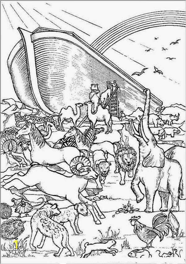 free christian coloring pages noahs ark