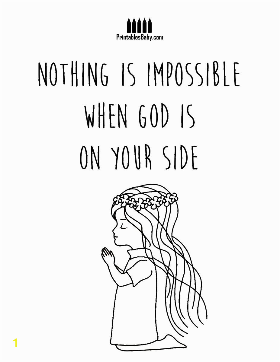 Nothing is Impossible with God Coloring Pages God On Your Side