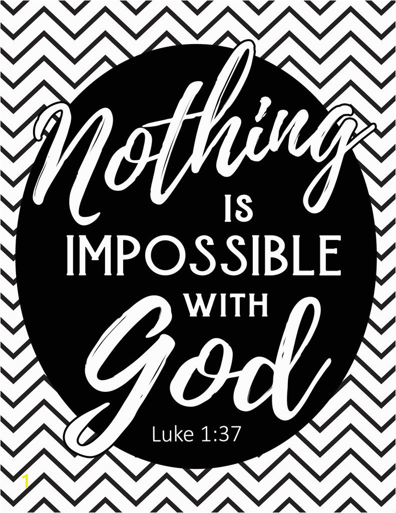 nothing is impossible with god coloring sheet