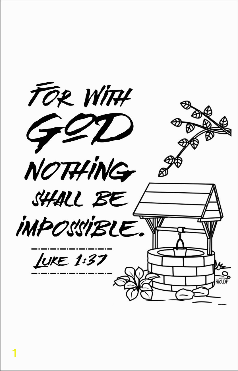 Nothing is Impossible with God Coloring Pages Ricldp Artworks Bible Verses & Doodles