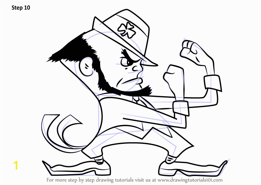 Notre Dame Football Logo Coloring Pages Learn How to Draw Notre Dame Fighting Irish Mascot Clubs