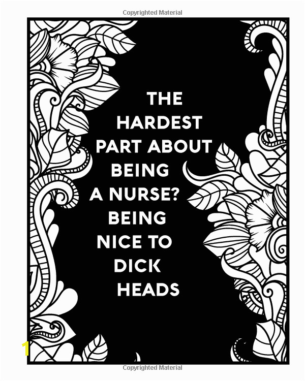 Nurse Coloring Book Sweary Midnight Edition Pages Amazon Nurse Coloring Book Sweary Midnight Edition