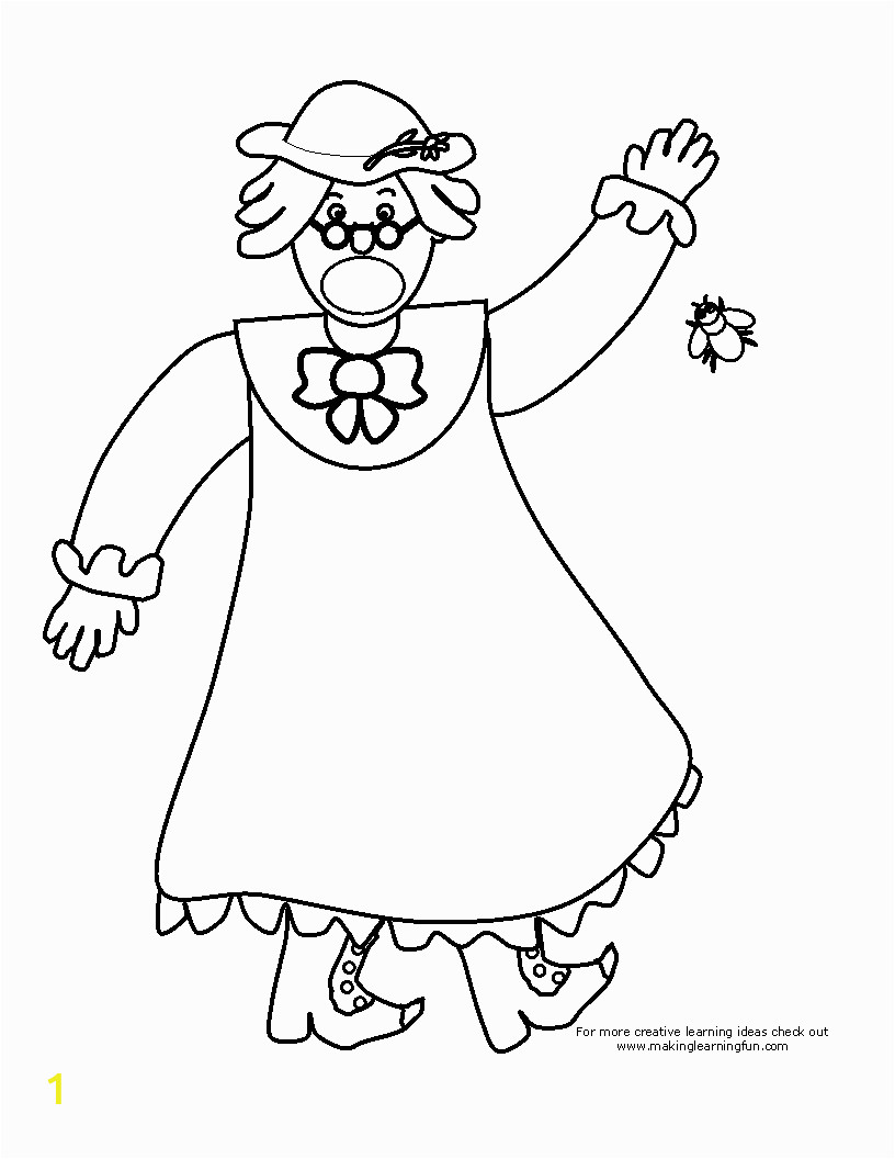 there was an old lady who swallowed a fly coloring page