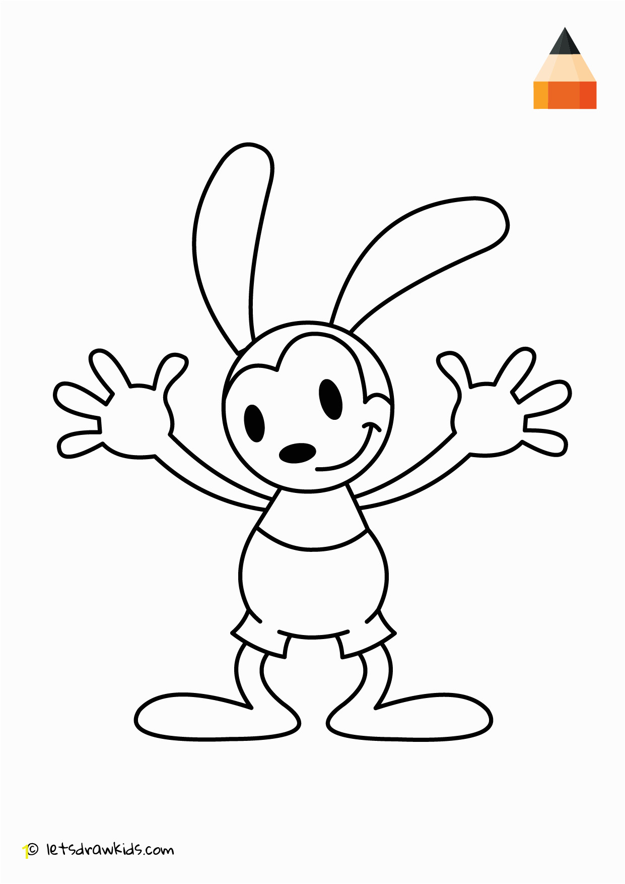 Oswald the Lucky Rabbit Coloring Pages Coloring Page Oswald