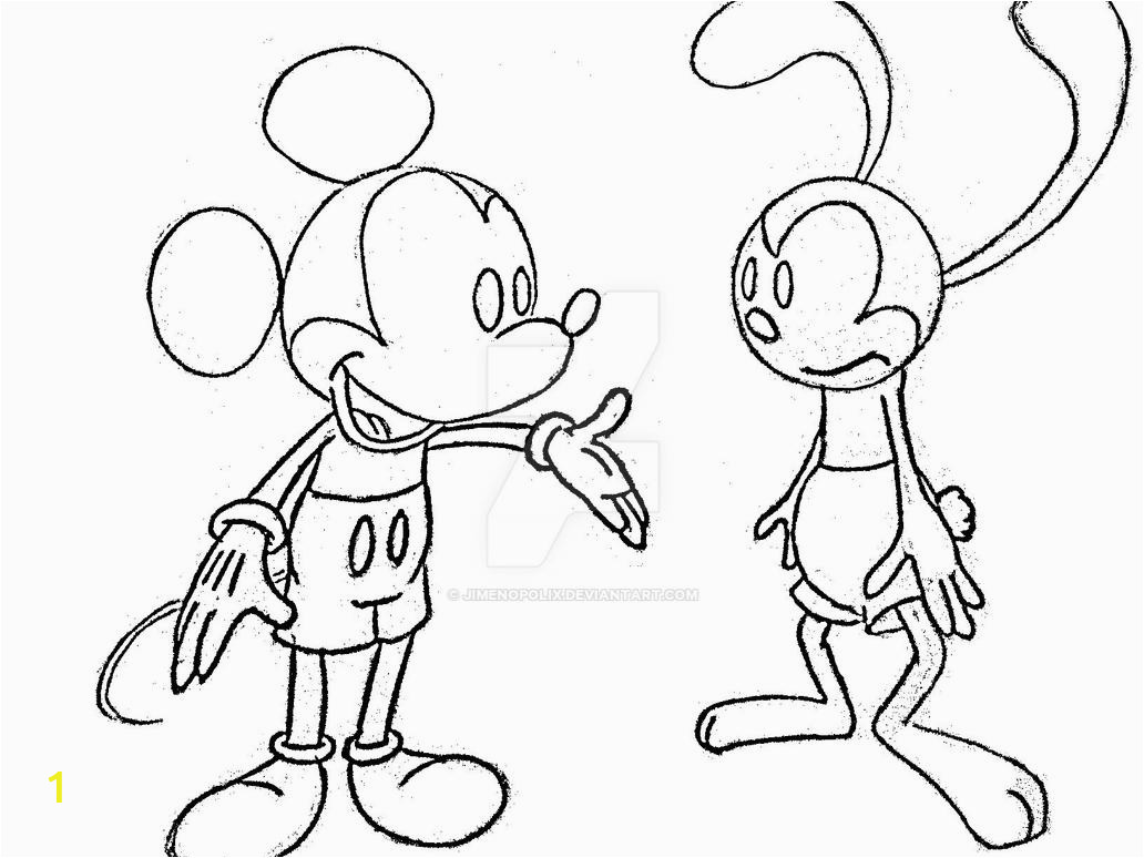 oswald the lucky rabbit coloring pages sketch templates