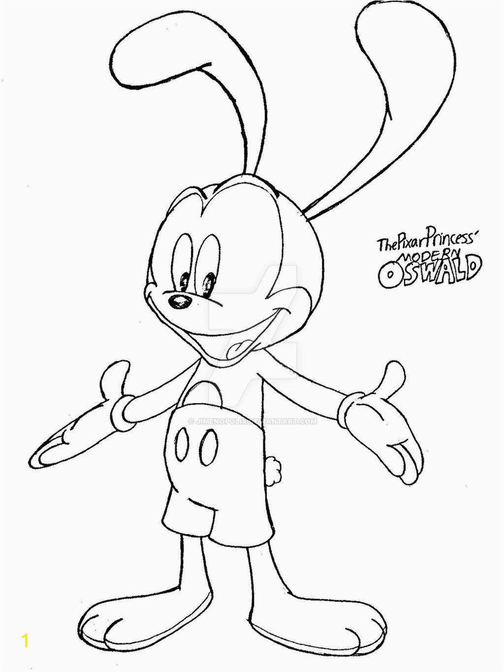 oswald the lucky rabbit coloring pages sketch templates