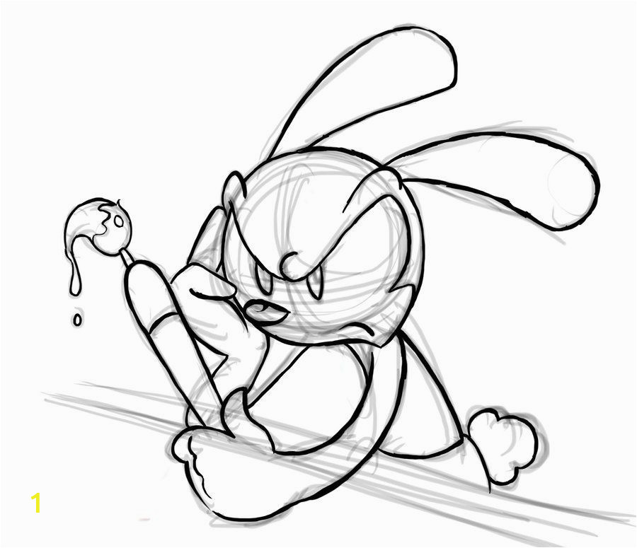 oswald the lucky rabbit sketch templates