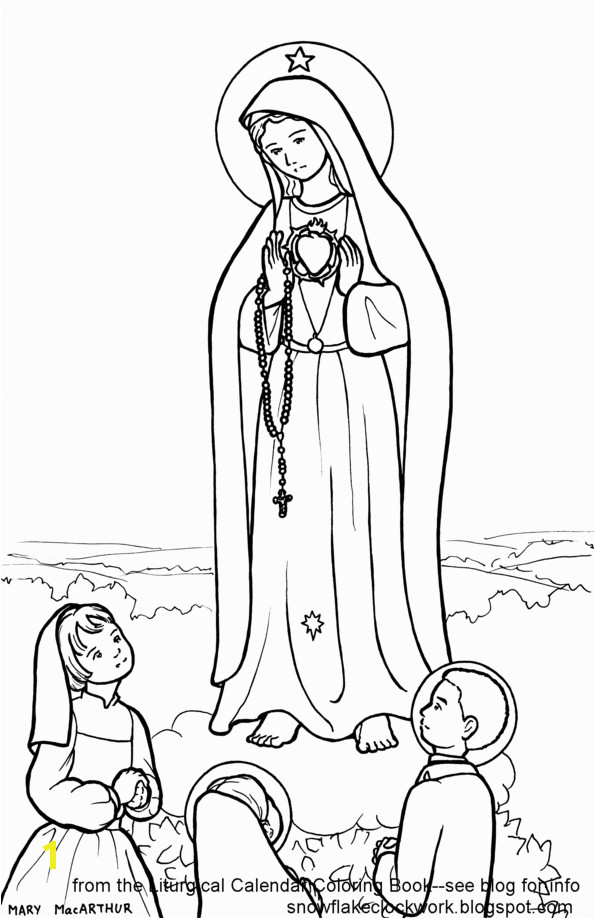 our lady of fatima coloring page and