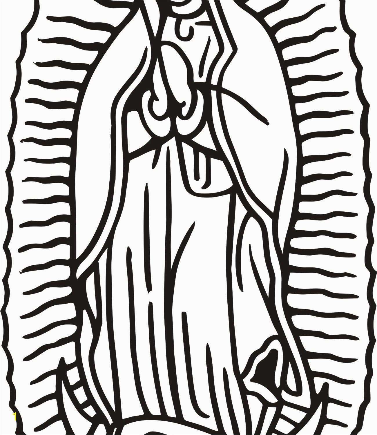 Our Lady Of Guadalupe Coloring Page Our Lady Guadalupe Coloring Page at Getcolorings