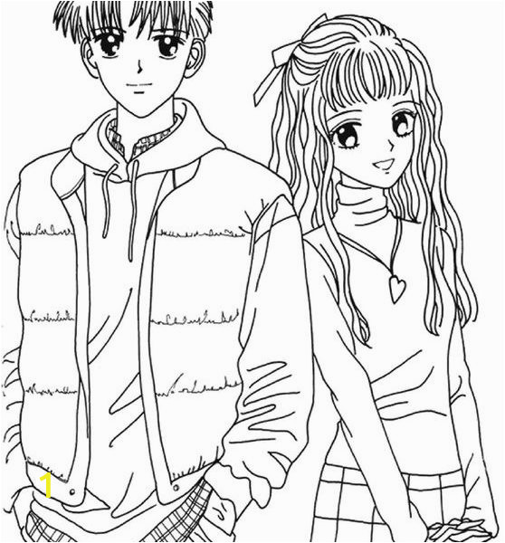 Outline Of A Boy and Girl Coloring Pages Boy and Girl Coloring Pages at Getcolorings