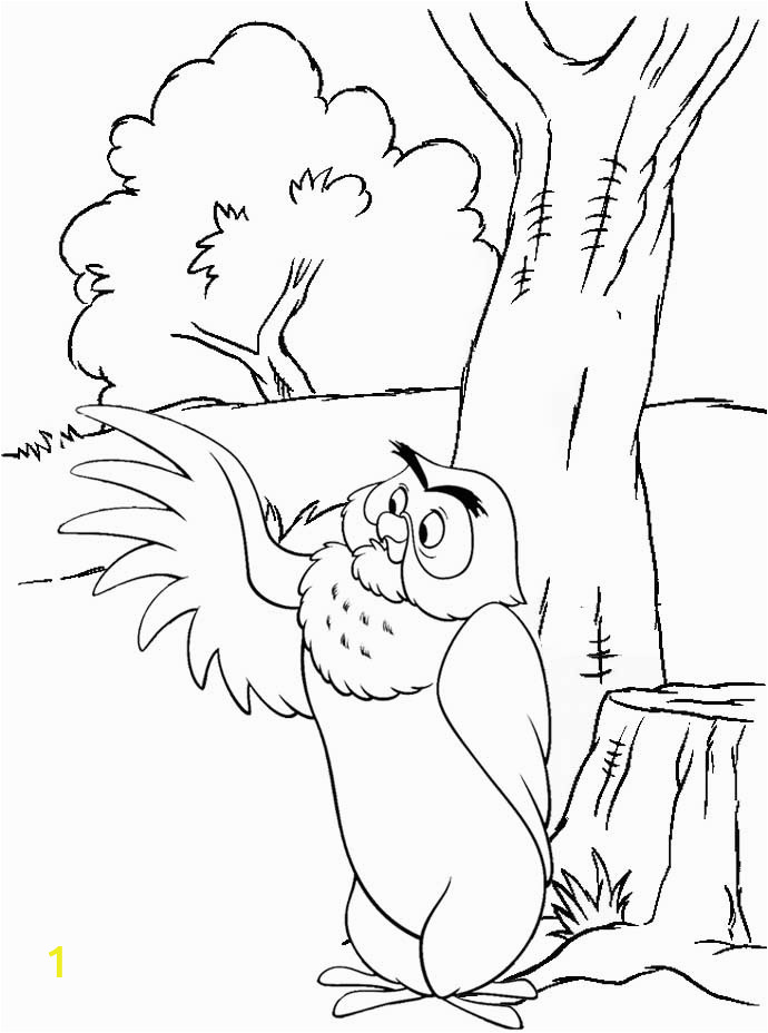 owl winnie the pooh coloring page of disney