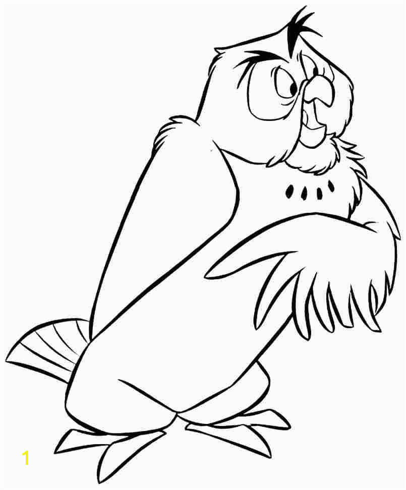 Owl From Winnie the Pooh Coloring Pages Winnie the Pooh Free Download Coloring Home