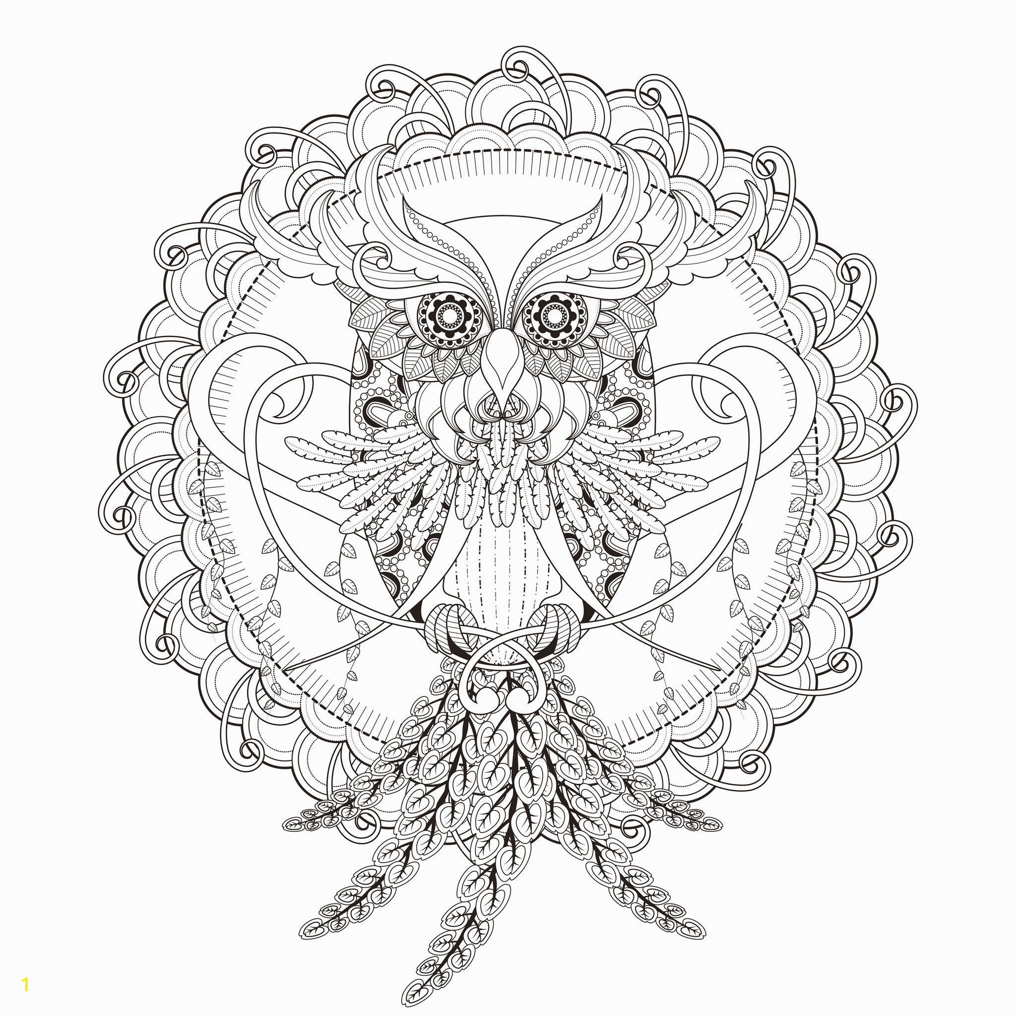 Owl Mandala Coloring Pages for Adults Mandala Owl M&alas Adult Coloring Pages