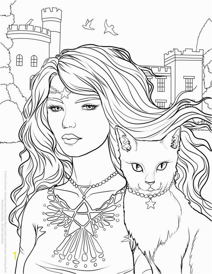 Pagan Witch Coloring Pages for Adults 17 Best Images About Witch Coloring On Pinterest