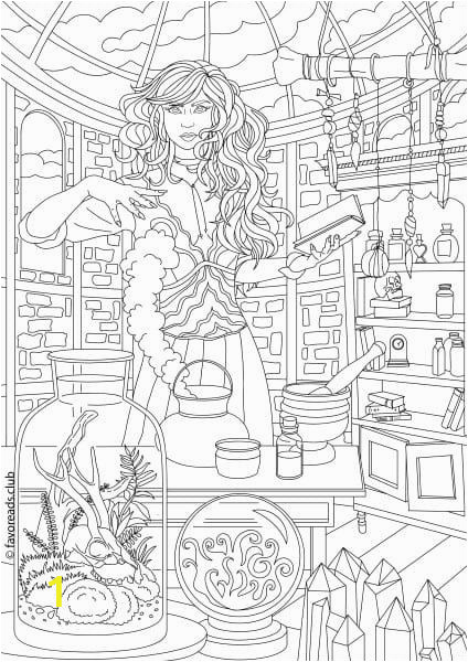 Pagan Witch Coloring Pages for Adults Fantasia – Witch