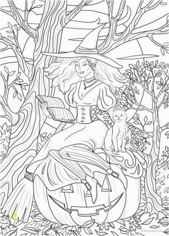 Pagan Witch Coloring Pages for Adults Witchcraft Printable Adult Coloring Page From Favoreads
