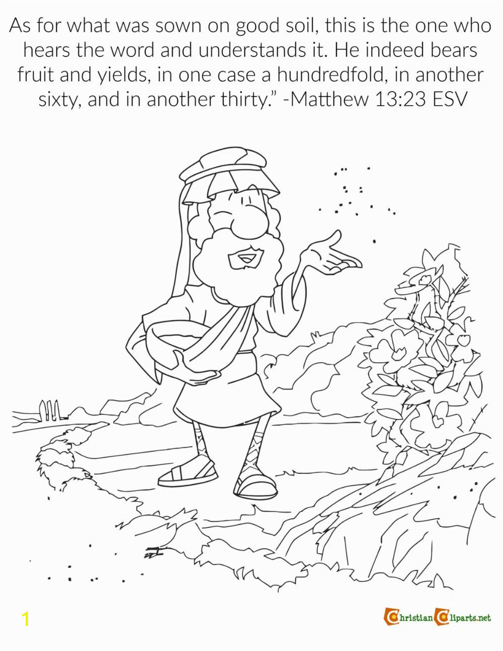 Parable Of the sower Bible Coloring Pages Sunday School Lessons Matthew 13 1 9 18 23 the Parable