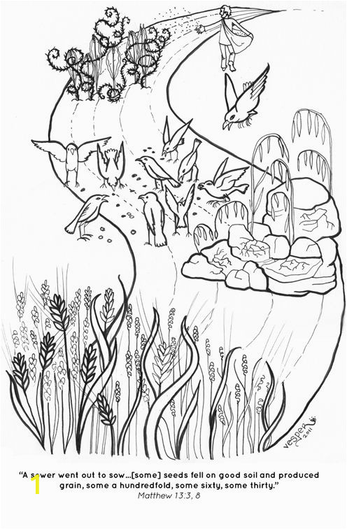 Parable Of the sower Bible Coloring Pages the Parable Of the sower Coloring Page