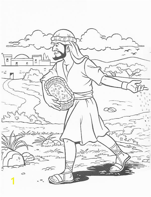 Parable Of the sower Coloring Page Parable Of the sower Coloring Page for Kids