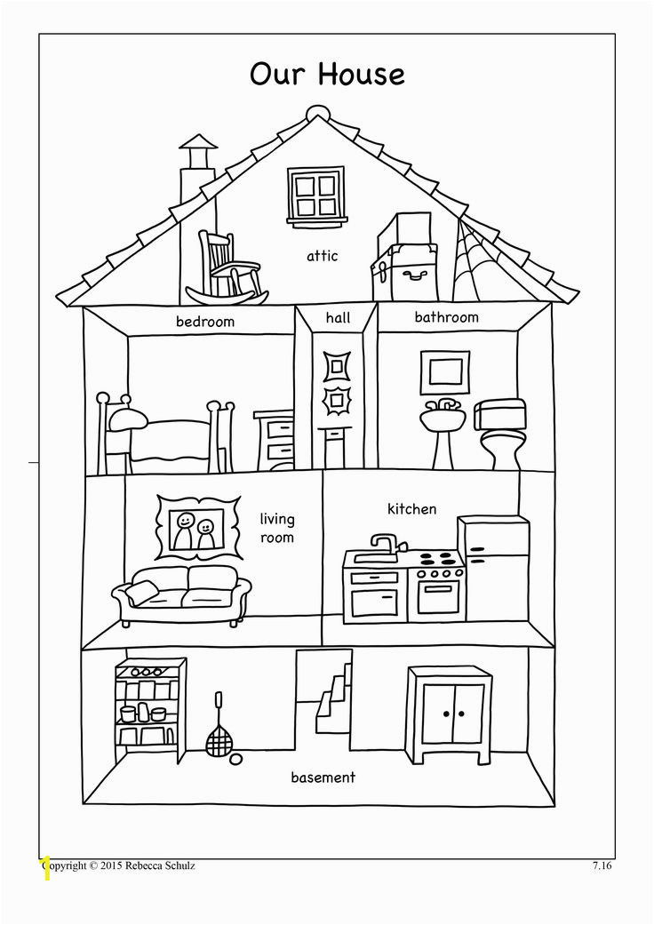 Parts Of the House Coloring Pages Resultado De Imagen Para Worksheets Parts Of the House