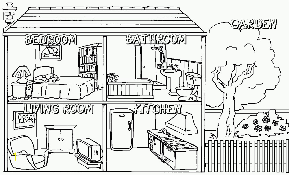 Parts Of the House Coloring Pages Rooms In A House Coloring Pages