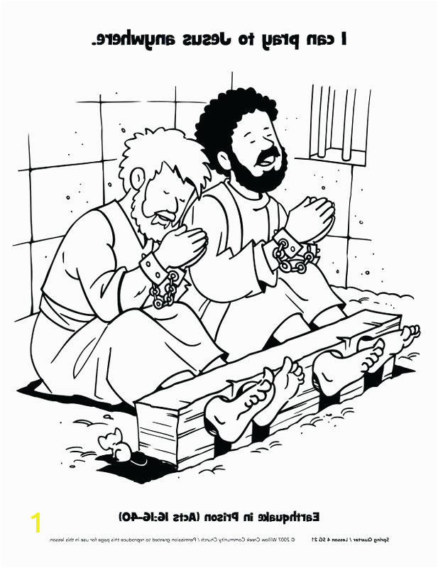 paul and silas coloring pages print
