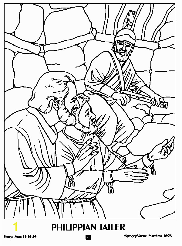 paul and silas in jail coloring page