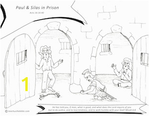 paul and silas in prison coloring page