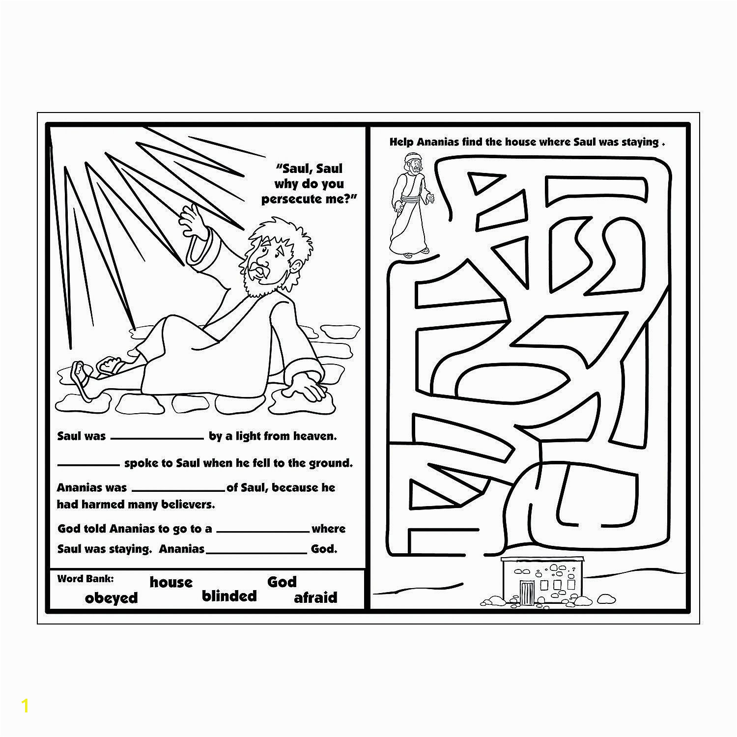 coloring pages paul on the road to damascus