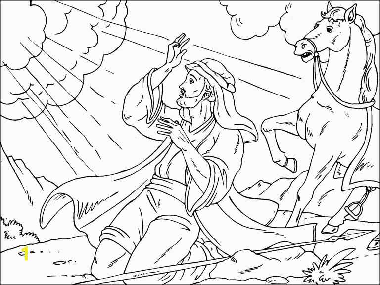 biblenew paulseesthelight coloringpage