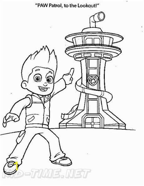 Paw Patrol Lookout tower Printable Coloring Page Paw Patrol Lookout tower Coloring Book Page Lookout