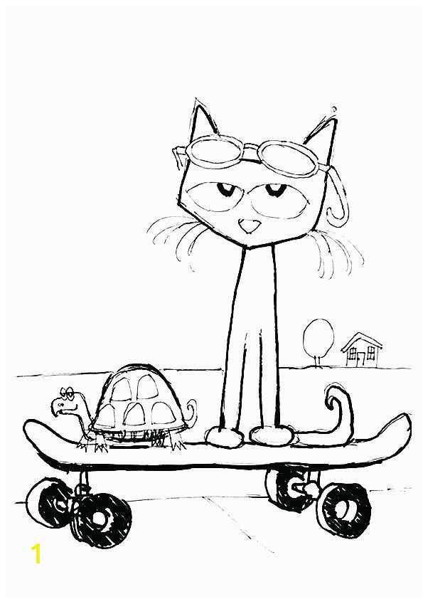 coloring page groovy pete the cat and his sunglasses sketch templates