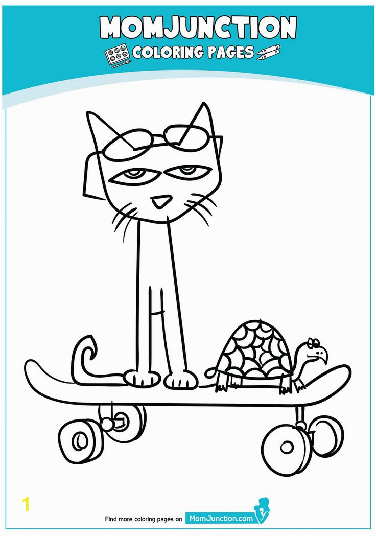 Pete the Cat and His Magic Sunglasses Coloring Page the Pete with His Magic Sunglasses Coloring Page In 2020