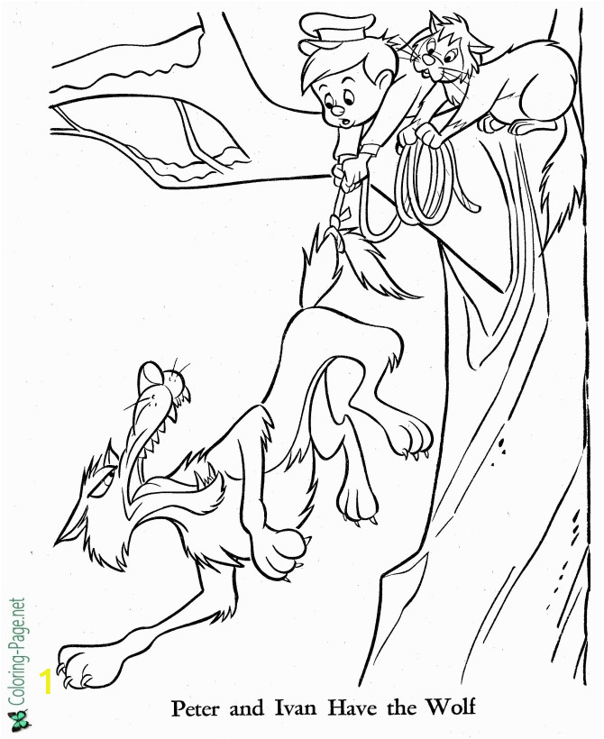 Peter and the Wolf Coloring Pages Peter and Ivan Coloring Page Fairy Tale