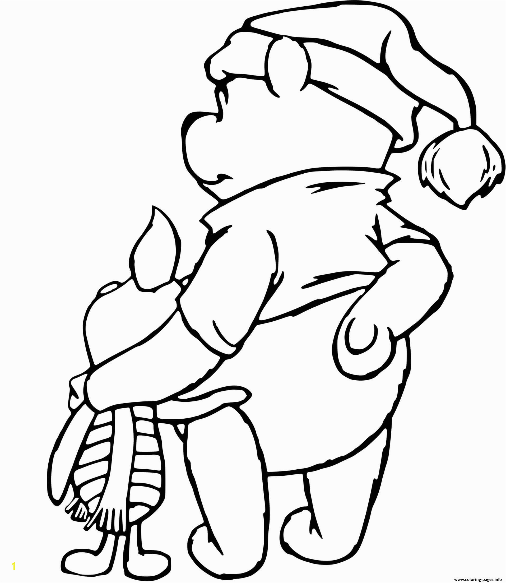winnie the pooh piglet back view printable coloring pages book