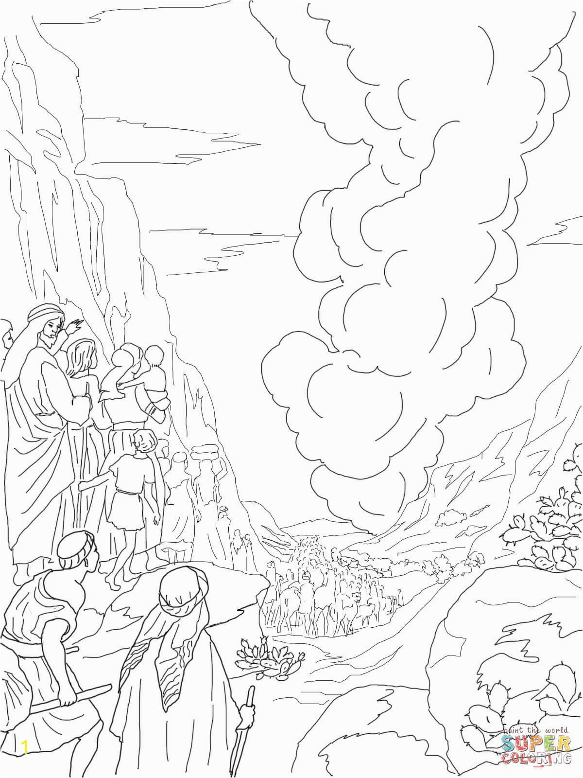 Pillar Of Cloud and Fire Coloring Pages Pillar Of Fire and Cloud Super Coloring