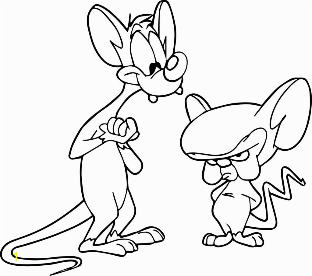 pinky and the brain colouring page