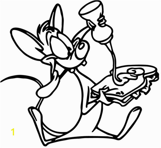 seven funny pinky and the brain coloring pages