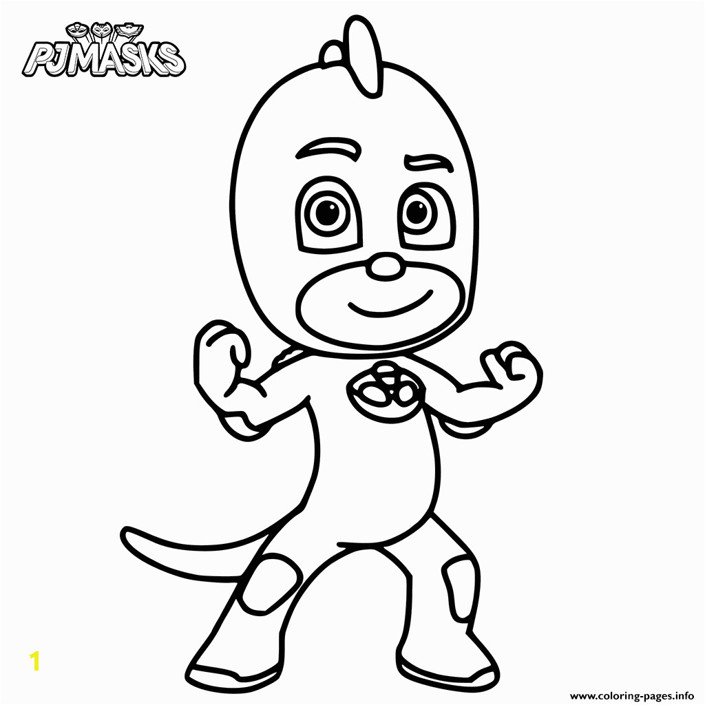 gecko pj masks coloring sketch templates