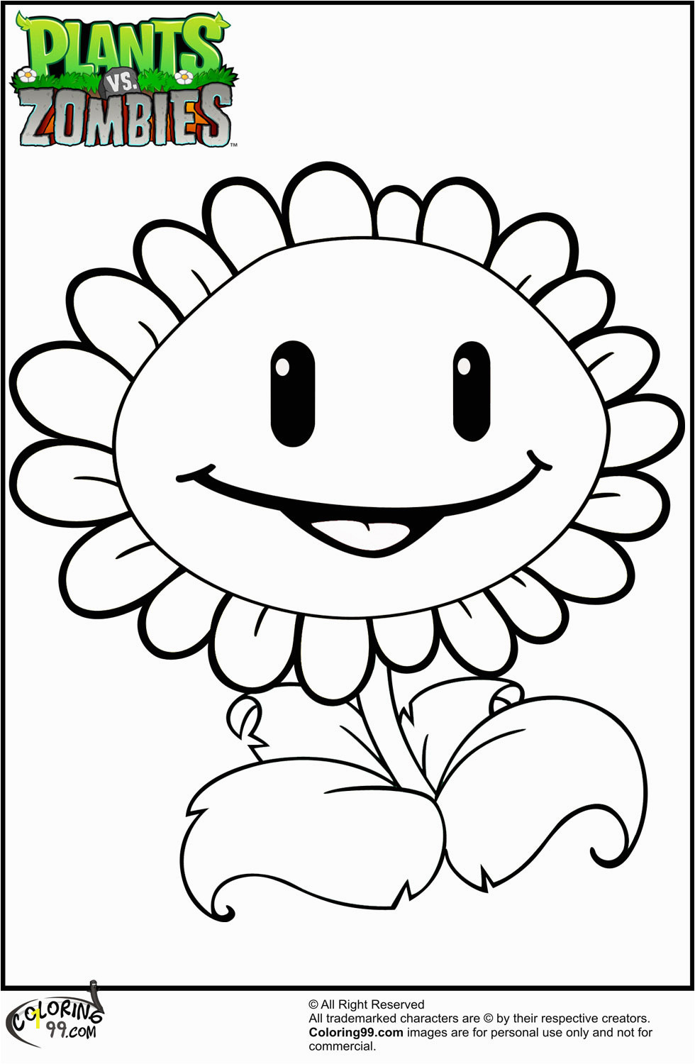 plants vs zombies coloring pages