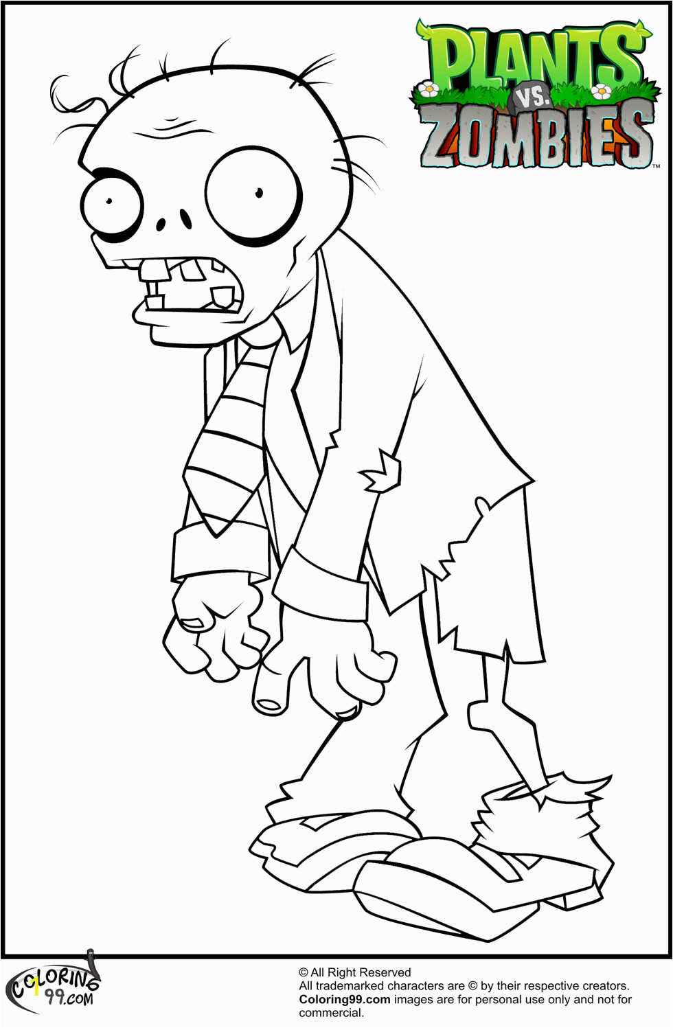 plants vs zombies coloring pages