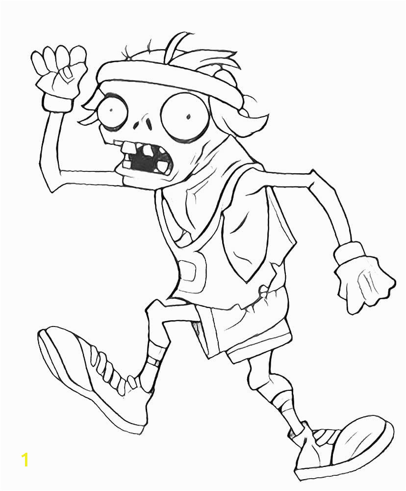 coloring pages of zombies vs plants