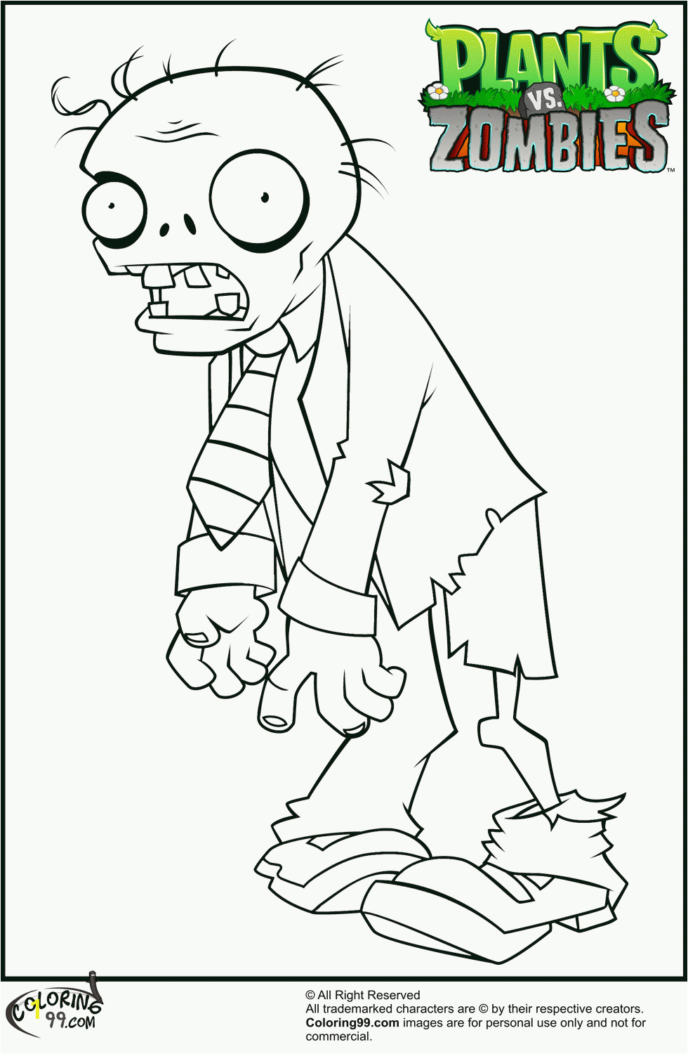 plants vs zombies free coloring pages