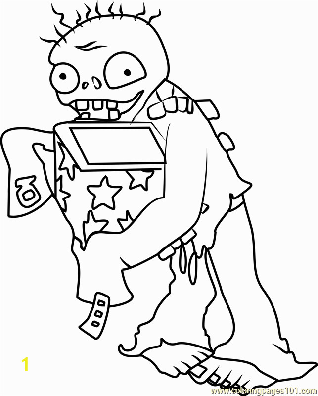 Plants Vs Zombies Coloring Pages Pdf Jack In the Box Zombie Coloring Page Free Plants Vs